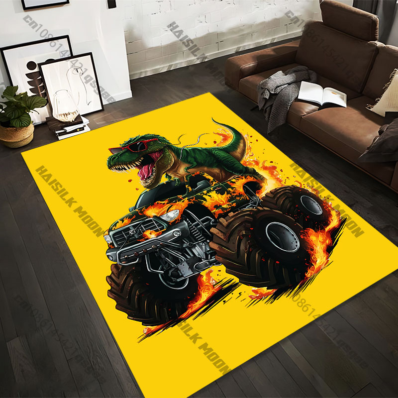 Printing Commercial Drive - 21 maten Dinosaur Driving Fiery Monster
