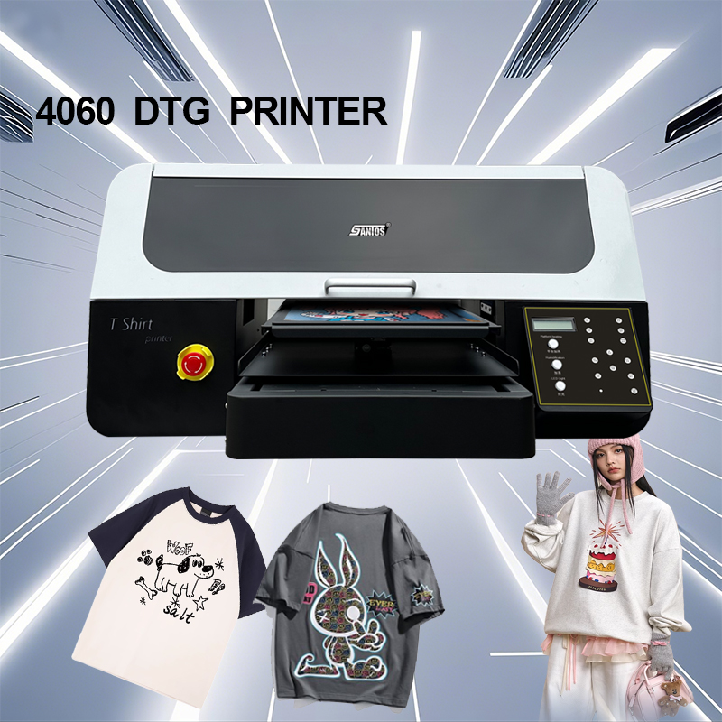 Commercial Printing Machine For Shirts - T-shirt digitale printer 4060-model met XP600/I1600A1/I3200A1