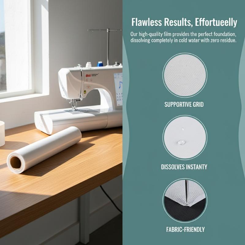 Embroidery Stabilizer Backing - Borduurstabilisator Wateroplosbare Topping Film 11,8 inch