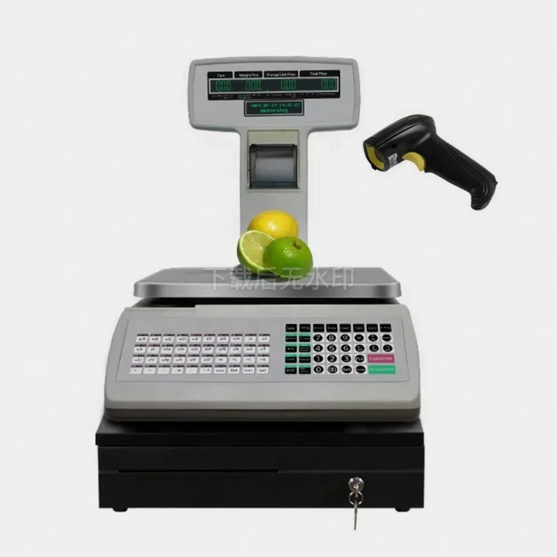 Commercial Digital Printing - Dubbele LCD digitale bonprinter weegschaal 3kg-30kg